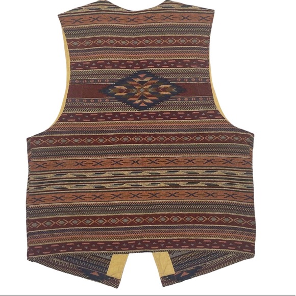Vintage 80s/90s South Western Style Vest - Picture 3 of 9